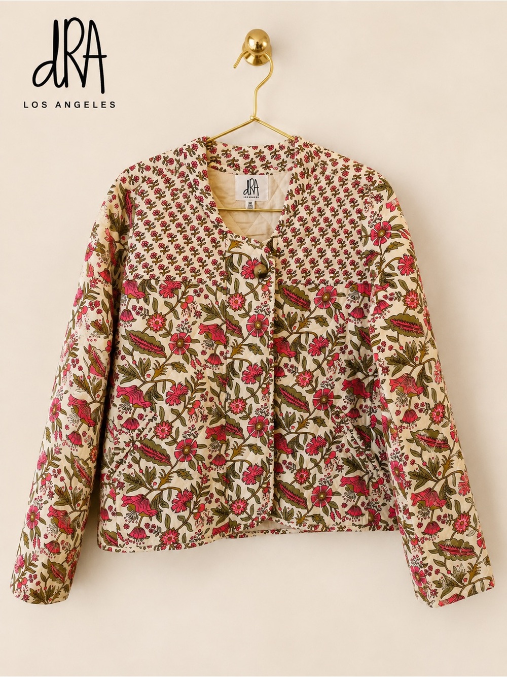 dRA Los Angeles Floral Quilted Cotton Jacket – Size M